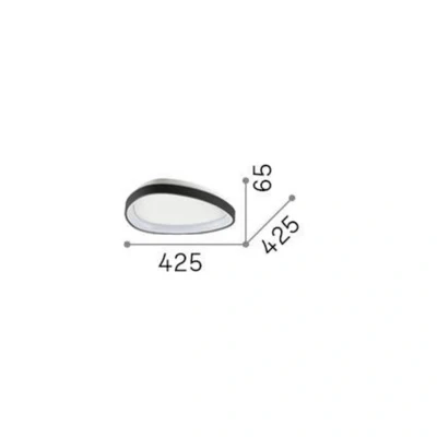 Afbeelding van Ideal Lux LED plafondlamp Gemini messingkleurig 42.5cm aan/uit