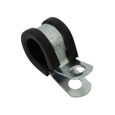 Afbeelding van Rvs p clips met rubber voor koperleiding (4st)