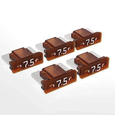 Afbeelding van AUPROTEC Mini LP zekeringen met platte zekeringen, 2 A, 30 voor auto&#039;s, 7,5 bruin, 5 stuks