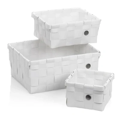 Afbeelding van Mand, Set van 3 Stuks, Polypropyleen, Wit Kela Neo