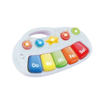Afbeelding van JollyToddler Elektronisch Keyboard Geluid Licht Wit