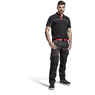 Afbeelding van Blaklader werkbroek 1495 1330 zwart/rood mt C48