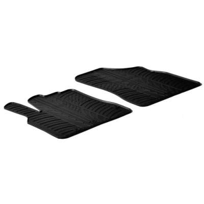 Image de Gledring Set tapis de caoutchouc compatible avec Citroen Berlingo/Peugeot Partner 2008 2018 (T profil 2 pièces + clips montage)