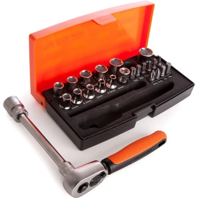Afbeelding van Bahco SL25 25 delige doppenset 1/4&quot;