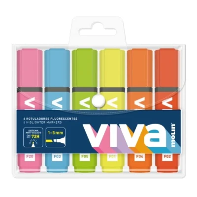 Afbeelding van Fluorescerende Markeerstift Set Molin VIVA Multicolour 6 Onderdelen