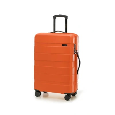 Afbeelding van WITTCHEN COMODO Line ABS koffer telescopische handgreep TSA slot 4 dubbele wielen, Oranje, Middelgrote