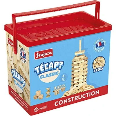 Image de Jeujura jouet en bois construction tecap classic baril 100 planchettes