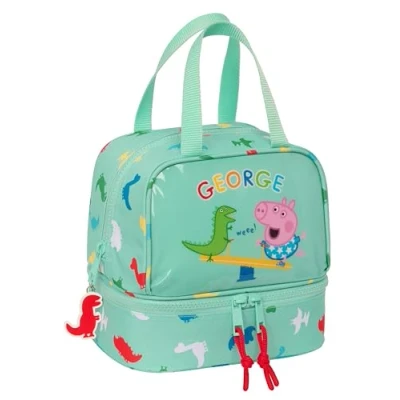 Afbeelding van Lunchtrommel Peppa Pig George Munt 20 x 15 cm