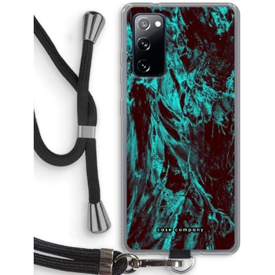 Afbeelding van Case Company® hoesje met Koord geschikt voor Samsung Galaxy S20 FE / 5G Ice Age Telefoonhoesje Zwart Bescherming aan alle Kanten en Over de Schermrand
