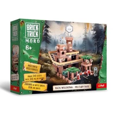 Afbeelding van Trefl Brick Trick Moro: Milliaire/Military Base Bouw van baksteen, Eco stenen blokken, 340 bouwstenen, herbruikbaar, creatieve militaire set voor kinderen vanaf 6 jaar
