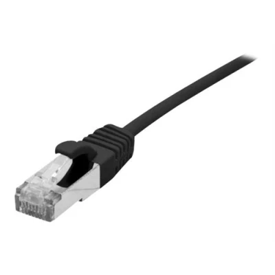 Image de Dexlan Cordon de raccordement RJ 45 (M) pour 5 m 4.8 mm SFTP CAT 6a sans halogène, crochet noir