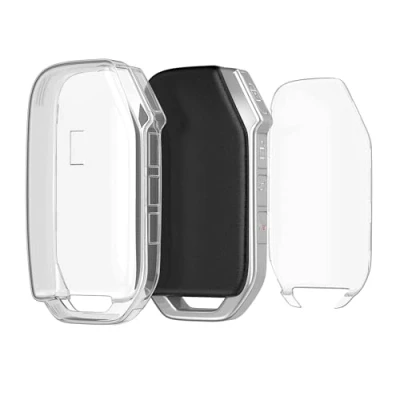 Afbeelding van kwmobile Autosleutel hoesje geschikt voor Kia 3 knops Smart Key behuizing van TPU transparant in