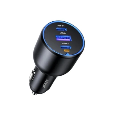 Afbeelding van Ugreen CD293 autolader 2x USB C PD en 1x A 130W zwart