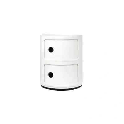 Afbeelding van Kartell Componibili Kast Rond Medium (2 Comp.) Wit