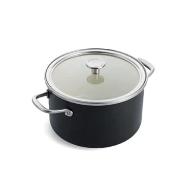 Afbeelding van Kitchenaid Kookpot M/deksel Mat Zwart 24 Cm