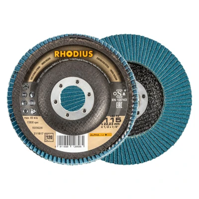 Afbeelding van RHODIUS LAMELLENSCHIJVEN F3 115MM KORREL 120, 10 STUKS
