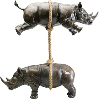 Afbeelding van Woonaccessoires artistiek neushoorn Kare Design