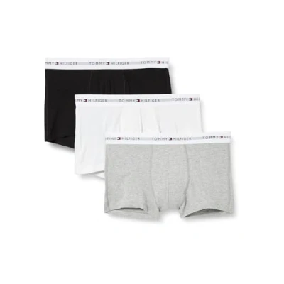 Image de Tommy Hilfiger Boxers Caleçons Homme Lot de 3 Coton avec Stretch, Multicolour (Grey Heather/Black/White), L