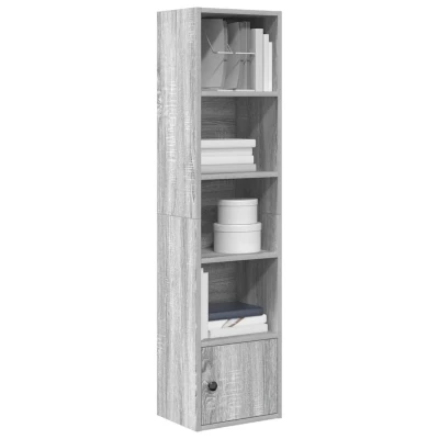 Afbeelding van vidaXL Boekenkast 31x24x127 cm bewerkt hout grijs sonoma eikenkleurig