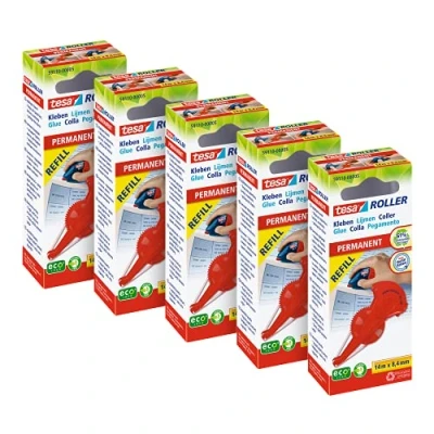 Afbeelding van Tesa Roller navulling lijmroller permanent ecoLogo, ft 8,4 mm x 14 m, op blister