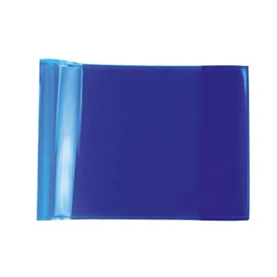 Afbeelding van HERMA 19618 Set van 10 notitieboekomslagen DIN A5, liggend blauw, transparant, duurzame polypropyleenfolie, wasbaar en extra dik, voor schoolschriften, kleurrijk