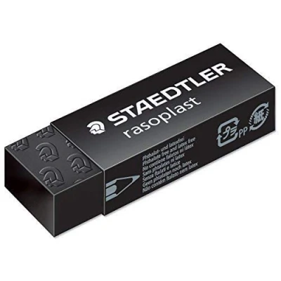 Afbeelding van STAEDTLER RASOPLAST gum, kunststof, zwart, 3 stuks
