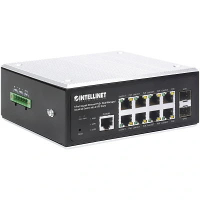 Afbeelding van Intellinet 508278 netwerk switch Managed L2+/L3 Gigabit Ethernet (10/100/1000) Power over (PoE) Zwart