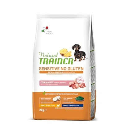 Afbeelding van 3x2kg Sensitive Geen Gluten Adult Klein Varkensvlees Natuurlijk Trainer