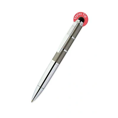 Afbeelding van ONLINE 33660/3D Piccolo balpen, grijs, intrekbaar, met vulling D1, blauwe inkt, ideaal voor handtas/agenda