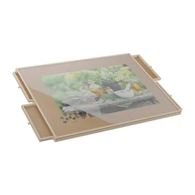 Afbeelding van Relaxdays puzzeltafel 1500 stukjes draaibaar 4 lades verstelbaar cover