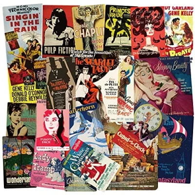 Afbeelding van 100 stuks vintage stickers voor koffer, helm, motorfiets, skateboard, laptop