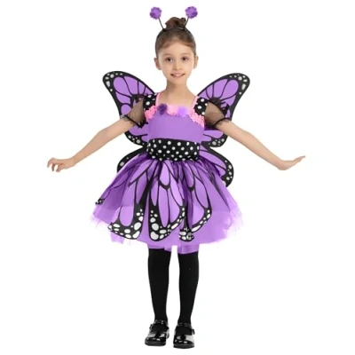 Afbeelding van Spooktacular Creations Vlinderkostuum voor meisjes, paars