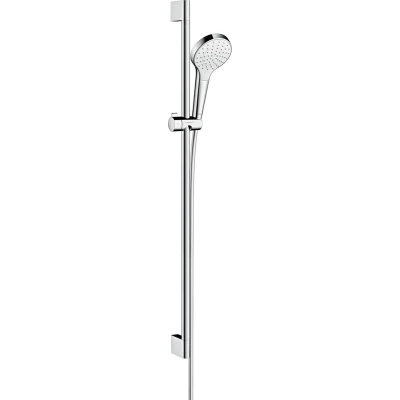 Afbeelding van Hansgrohe Croma Select S 1jet Glijstangset 90 cm Wit / Chroom diameter handdouche 110 mm 1 straalsoort