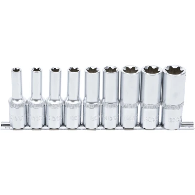 Afbeelding van BGS Doppenset lang E profiel 1/2&quot; E10 E24, 9 delig
