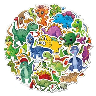 Afbeelding van Kaderas Dinosaurus Stickers voor Kinderen, Vinylstickers, 50 stuks
