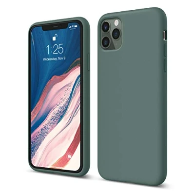 Afbeelding van elago Liquid Silicone Case Compatibel met iPhone 11 Pro Max (6,5&quot;), Phone round bescherming: 3 laags beschermhoes (nachtgroen)