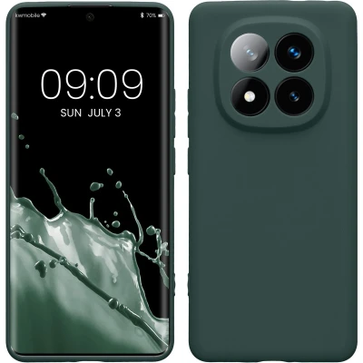 Afbeelding van kwmobile telefoonhoesje geschikt voor Xiaomi Redmi Note 14 Pro+ 5G / Pro Plus Hoesje smartphone Precisie camera uitsnede In blauwgroen