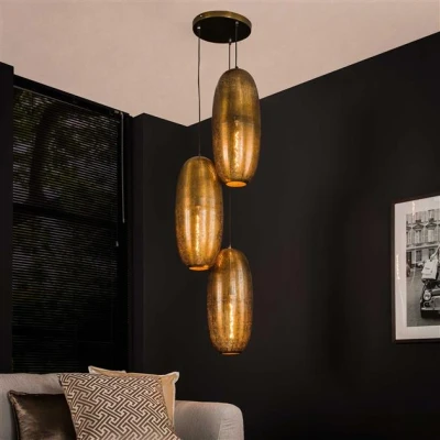 Afbeelding van Hoyz Hanglamp 3L Cosmic Getrapt Brons Antiek