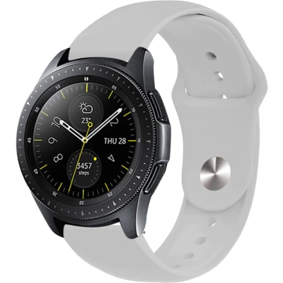 Afbeelding van iMoshion Siliconen 20 mm bandje Geschikt voor Samsung Galaxy Watch 6 (Classic) / 5 (Pro) 4 3 Garmin Venu 2 plus Sq Forerunner 245 55 Grijs