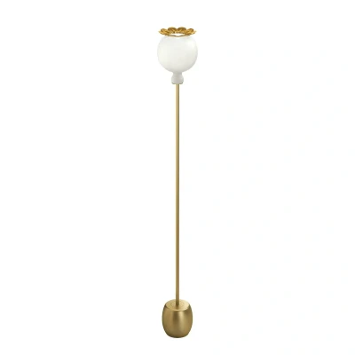 Afbeelding van Kundalini Opyo vloerlamp, mondgeblazen, messing