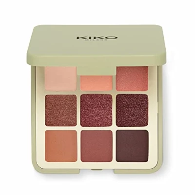 Image de KIKO Milano Green Me Eyeshadow Palette 102, De 9 Ombres À Paupières Aux Finis Variés : Mat, Nacré Et Métallisé