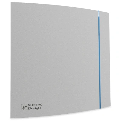 Afbeelding van S&amp;P Silent Design 100 CRZ TIMER Badkamer/ toilet ventilator Ø100mm (zilver)