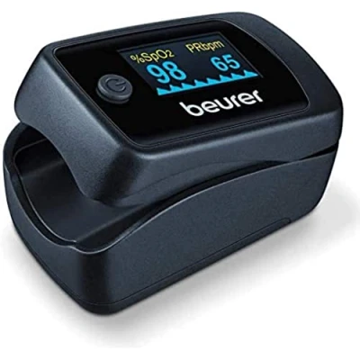 Afbeelding van Beurer PO 45 Saturatiemeter Pulse oximeter Zuurstofmeter vinger Hartslag Perfusie index Medisch gecertificeerd Incl. batterijen Zwart