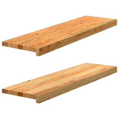 Afbeelding van Vensterbanken 2 st 90x25x2 cm massief eikenhout lichtbruin