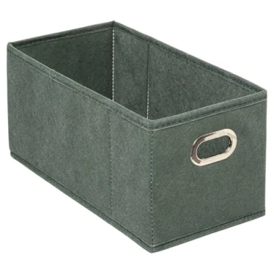 Afbeelding van Opbergmand/kastmand 7 liter grijsgroen linnen 31 x 15 cm Opbergboxen Vakkenkast manden
