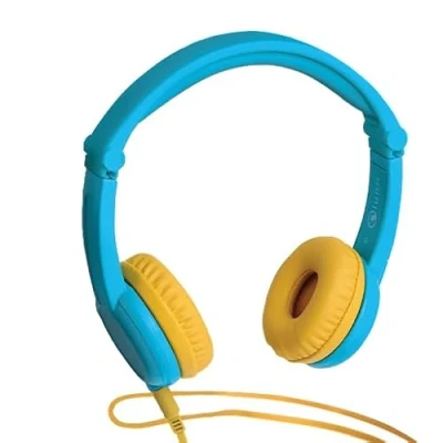 Afbeelding van Lunii koptelefoon compatibel met Ma Fabrique à Histoire en FLAM Blauw geel Franstalige Versie