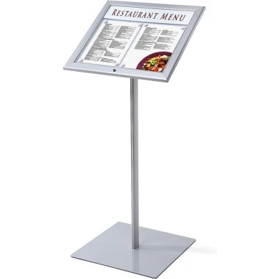Afbeelding van Vergrendelbaar Menustandaard Logo LED 2 X A4 Syna MBSCZ2XA4LED Horeca &amp; Professioneel