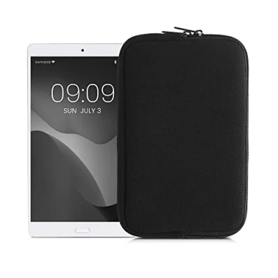 Afbeelding van kwmobile universele Tablet hoes Stevige stijlvolle voor tablets Neopreen sleeve geschikt 8&quot; 8,4&quot; zwart