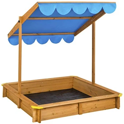 Afbeelding van tectake Zandbak met verstelbaar dak blauw 404567