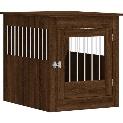 Afbeelding van Hondenbench 64,5x80x71 cm bewerkt hout bruin eikenkleur